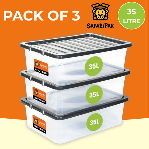 Clear plastic 35l underbed - 35l,