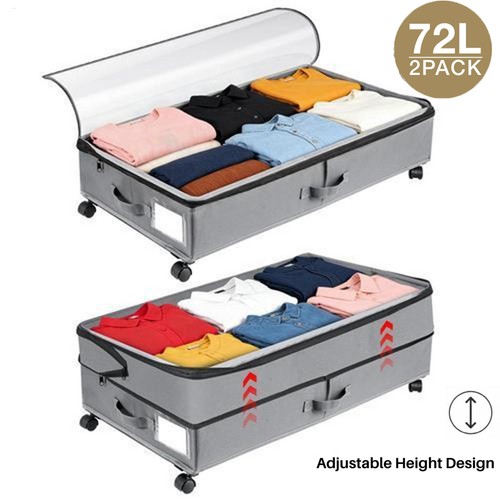 2pcs 72l under bed storage - 2pcs,
