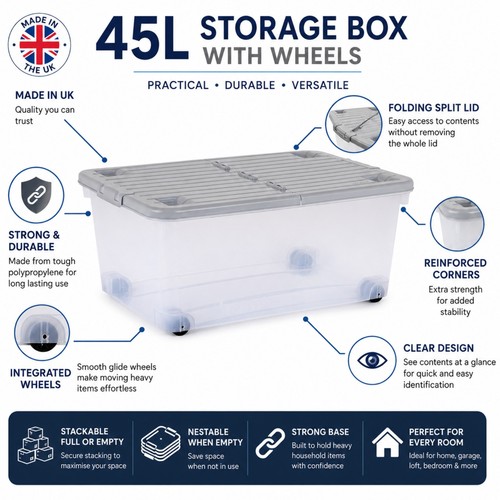 45l under bed storage box - 45l,