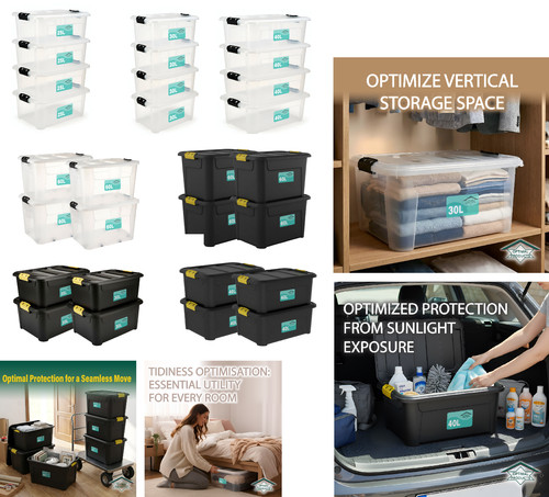 4pk plastic storage - storage, box