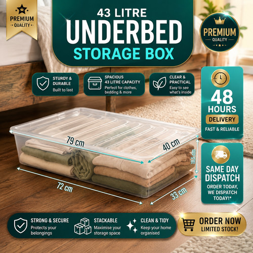 Pack large 43l under bed - 43l,