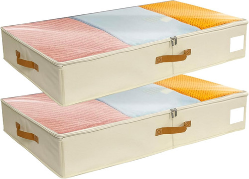 Under bed storage boxes with - under,