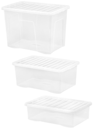 Clear plastic storage - clear, with