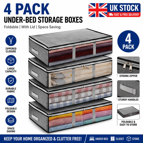 Foldable underbed storage - foldable,