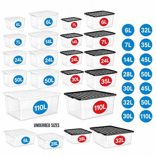 Plastic storage boxes with - boxes,