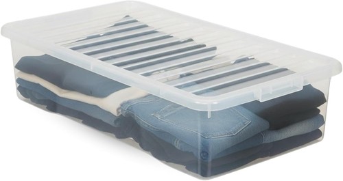 Clear under bed plastic - clear,