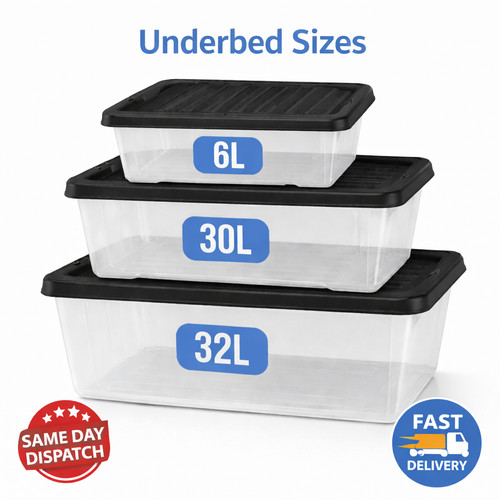 Underbed plastic storage - plastic,