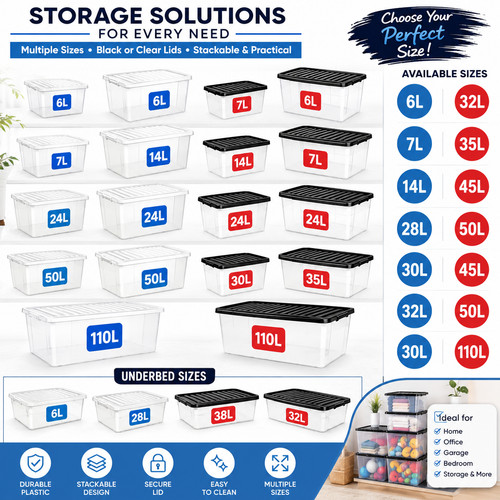Plastic storage boxes - storage,