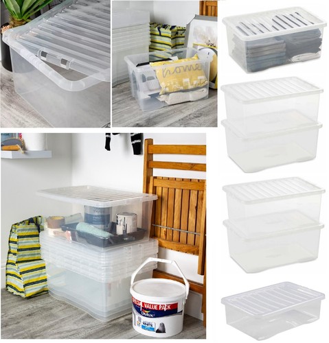 Clear plastic storage boxes - plastic,
