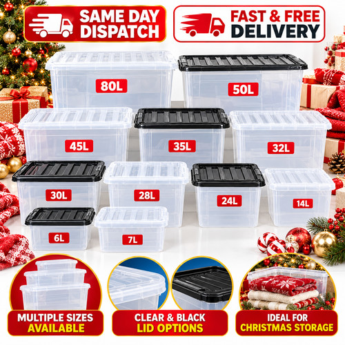 Clear plastic storage - clear,