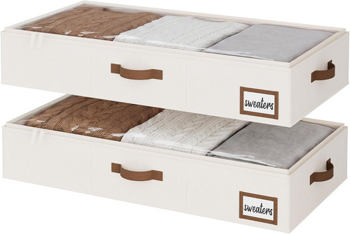 Under bed storage boxes with - under,