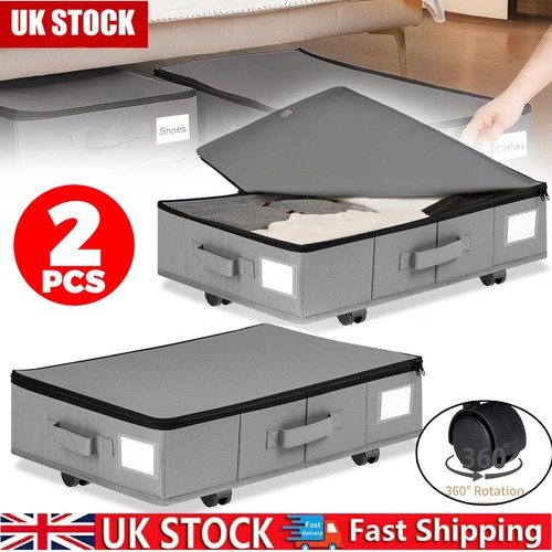 Under bed storage wheels - bed, on