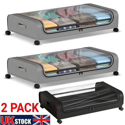 Pack under bed storage with - 2-pack,